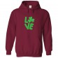 LOVE St. Patrick's Day Shamrock Classic Unisex Kids and Adults Pullover Hoodie LOVE St. Patrick's Day Shamrock Classic Unisex Kids and Adults Pullover Hoodie